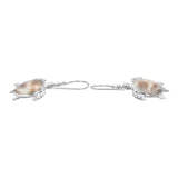 Starborn Pink Natrolite Turtle Earrings in Sterling Silver
