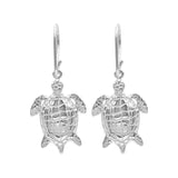 Starborn Pink Natrolite Turtle Earrings in Sterling Silver