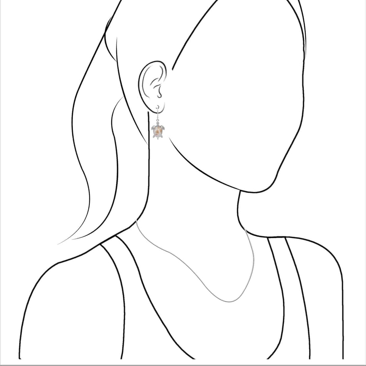 Starborn Pink Natrolite Turtle Earrings in Sterling Silver