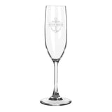 Engraved Acrylic Champagne Flute with Anchor
