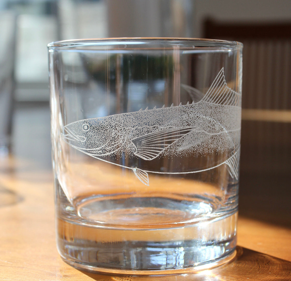 Cobia Fish Laser Engraved Glasses