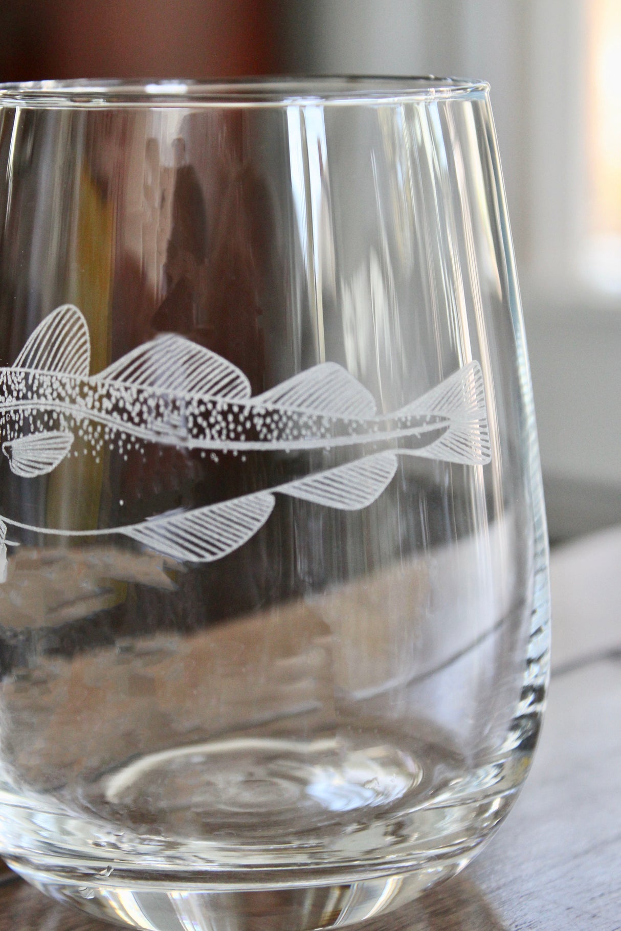 Cod Fish Laser Engraved Glasses - Fishing Gift