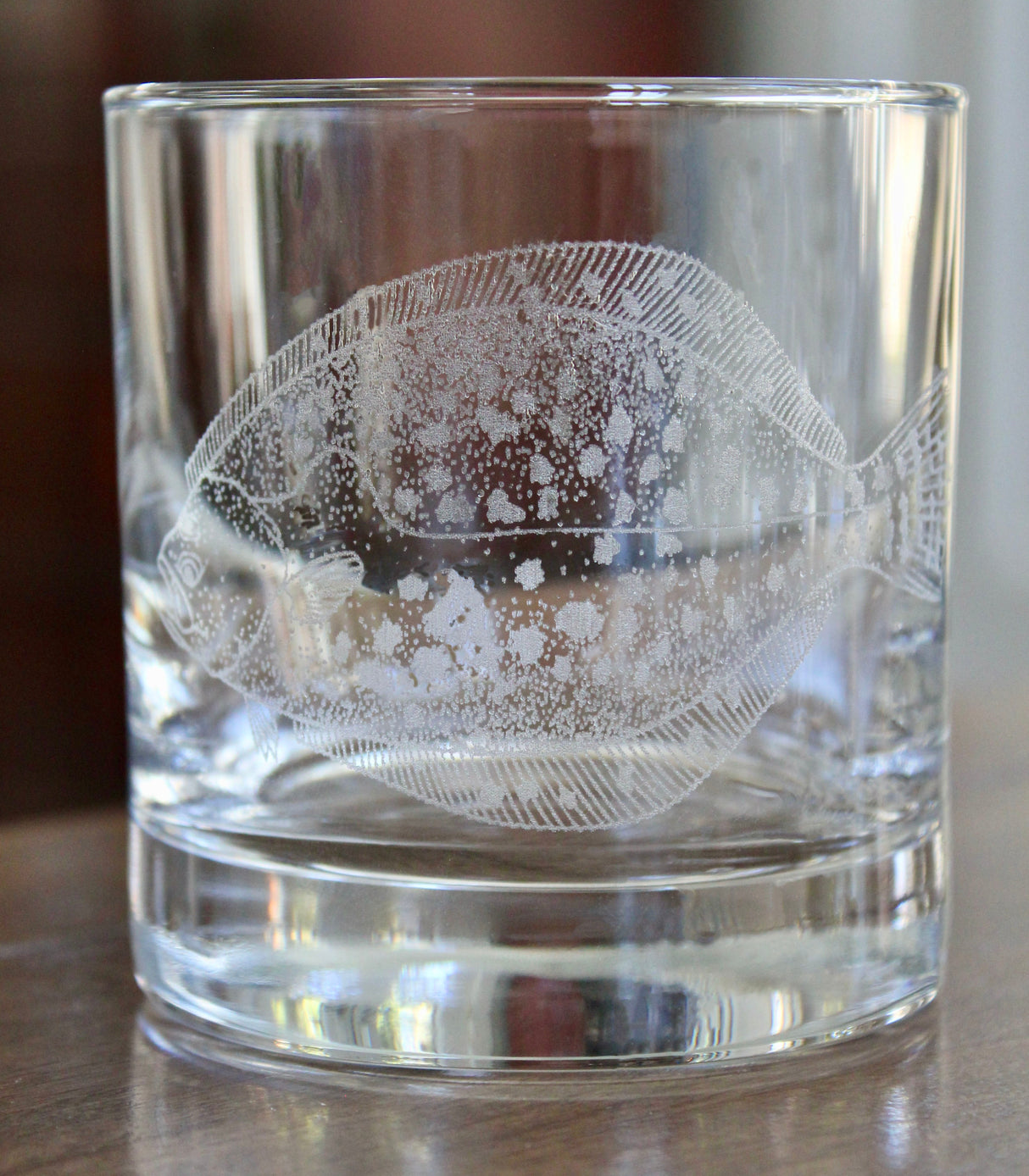 Flounder Laser Engraved Glasses - Fishing Gift
