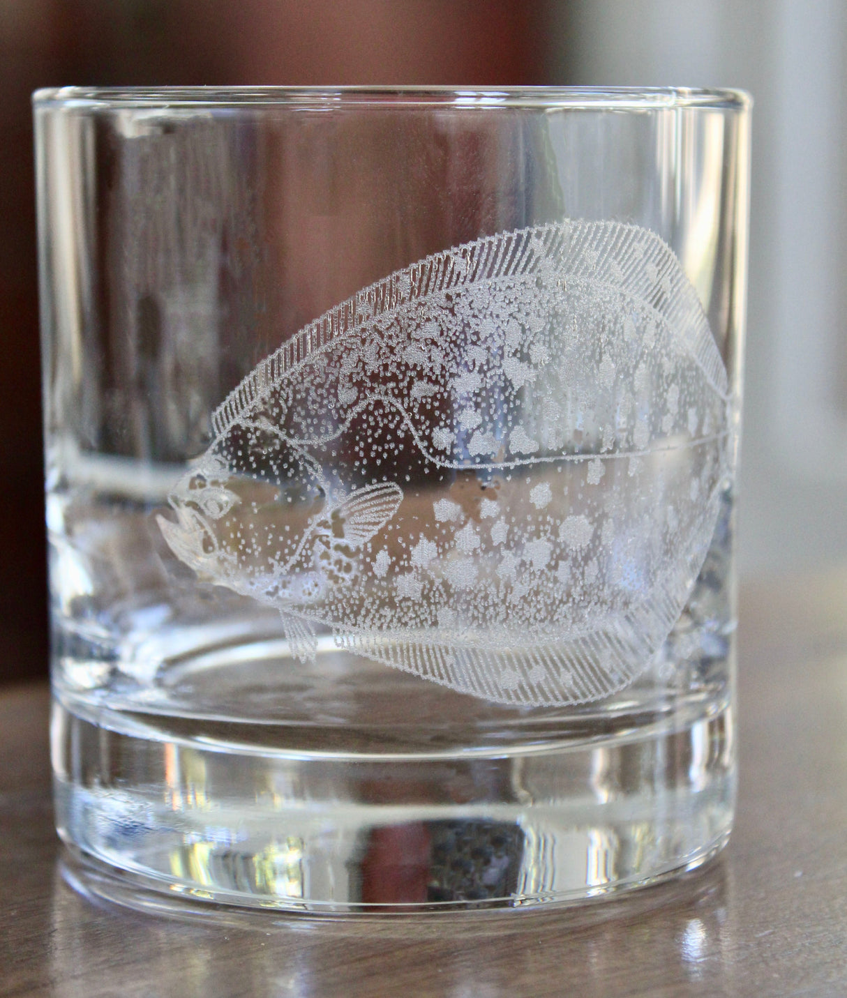 Flounder Laser Engraved Glasses - Fishing Gift
