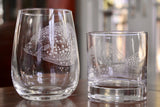Flounder Laser Engraved Glasses - Fishing Gift