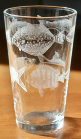 Gulf Coast Slam Fish Collection - Laser Engraved Glasses - Gift for Fisherman