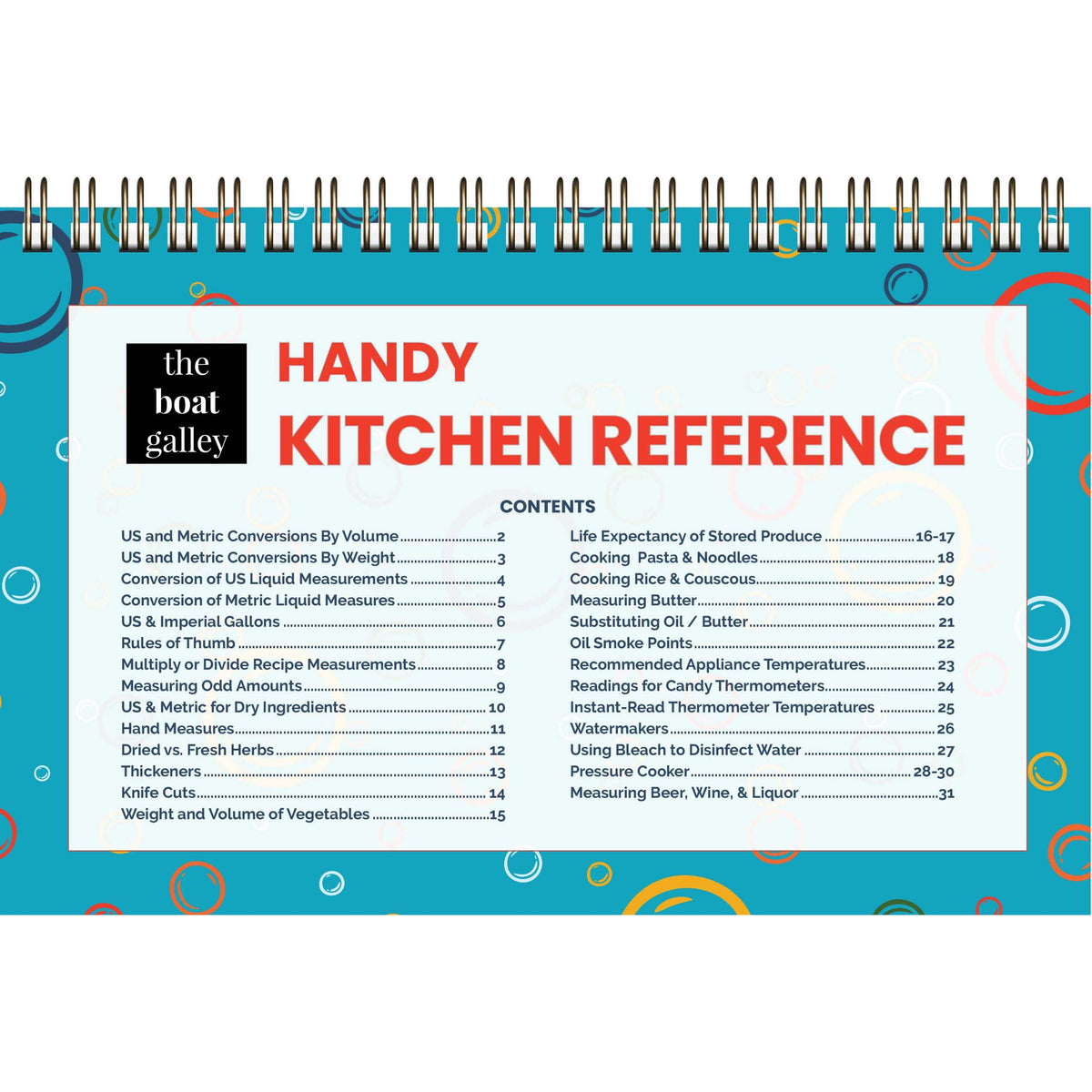 Handy Kitchen Reference: Cooking Cheat Sheet Booklet – The Marine Shop