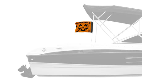 Happy Halloween 12"x18" Forever Wave Flag for Boats