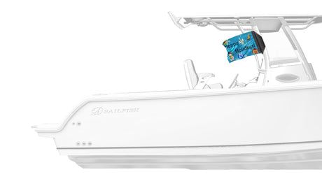 Happy Holidays 12"x18" Forever Wave Flag for Boats