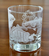 Bayou Inshore Slam - Fish Collection Laser Engraved Glasses - Gift for Fisherman