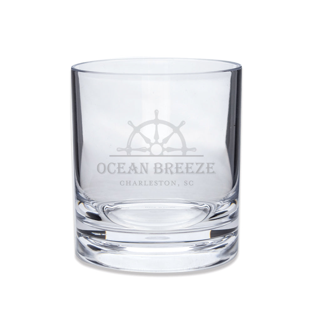 Engraved Acrylic Rocks Glass with Helm
