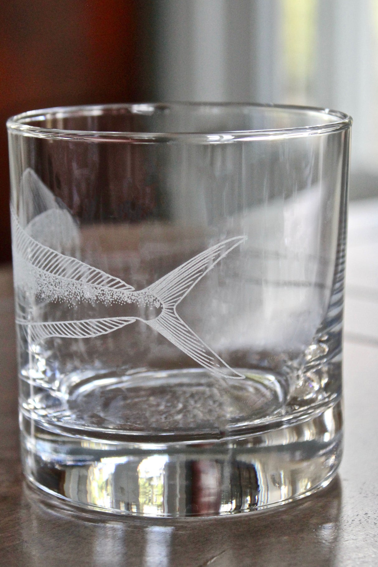 Dolphinfish (Mahi-Mahi) Laser Engraved Glasses