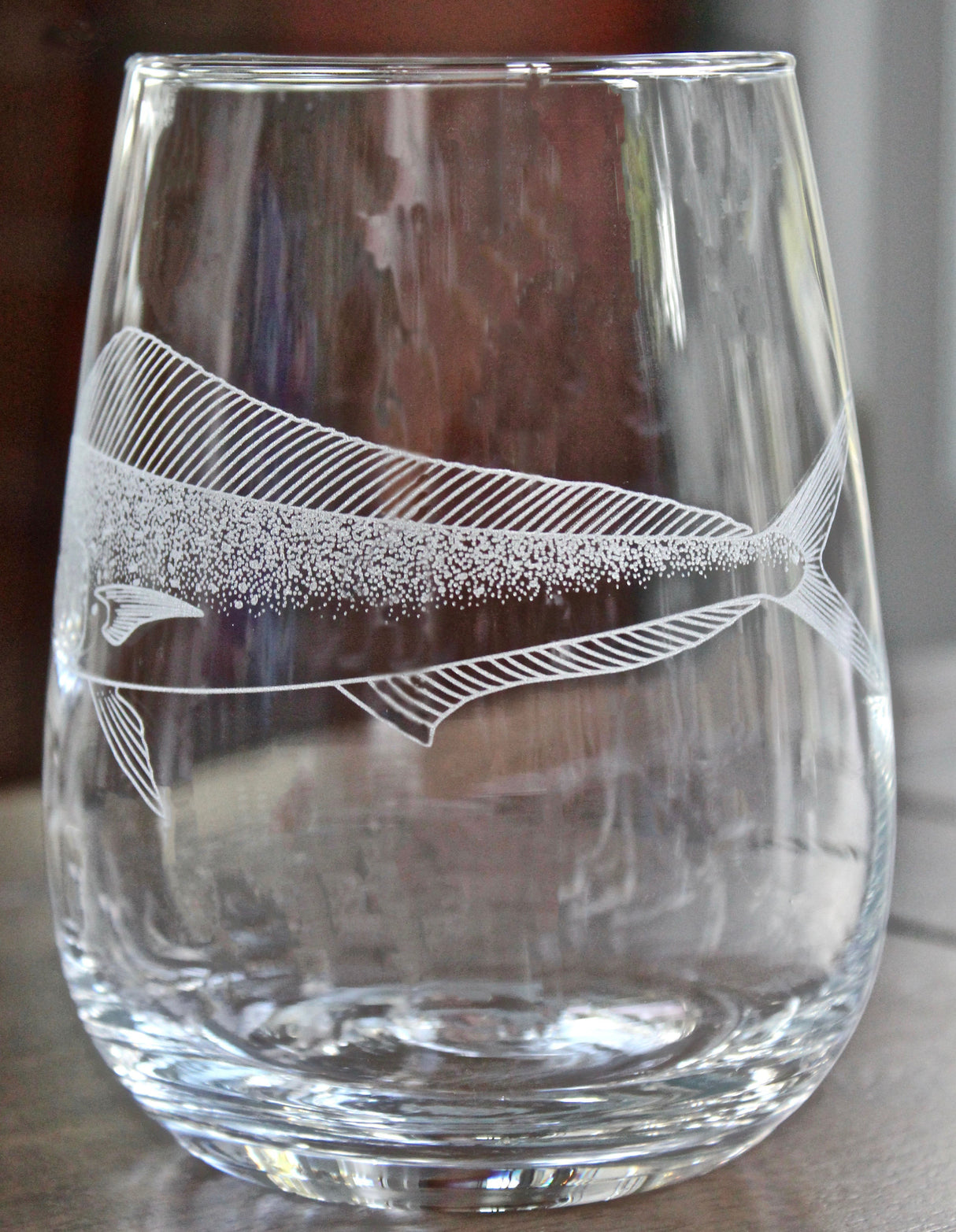 Dolphinfish (Mahi-Mahi) Laser Engraved Glasses