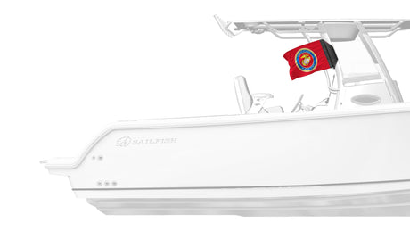 Marines Emblem 12"x18" Forever Wave Flag for Boats