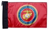 Marines Emblem 12"x18" Forever Wave Flag for Boats