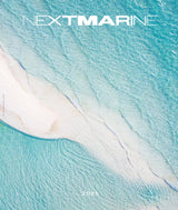Next Marine 2025 cover with a textured blue and white design.