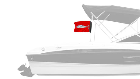 Wahoo 12"x18" Forever Wave Flag for Boats