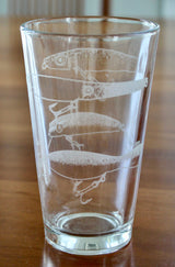Lure Collection Laser Engraved Glasses - Fishing Plugs - Fisherman Gift