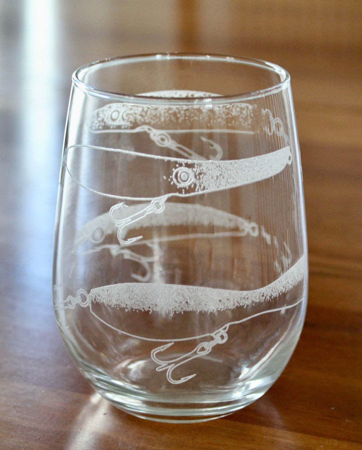 Lure Collection Laser Engraved Glasses - Fishing Plugs - Fisherman Gift