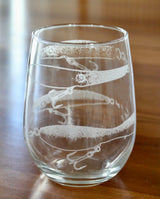 Lure Collection Laser Engraved Glasses - Fishing Plugs - Fisherman Gift