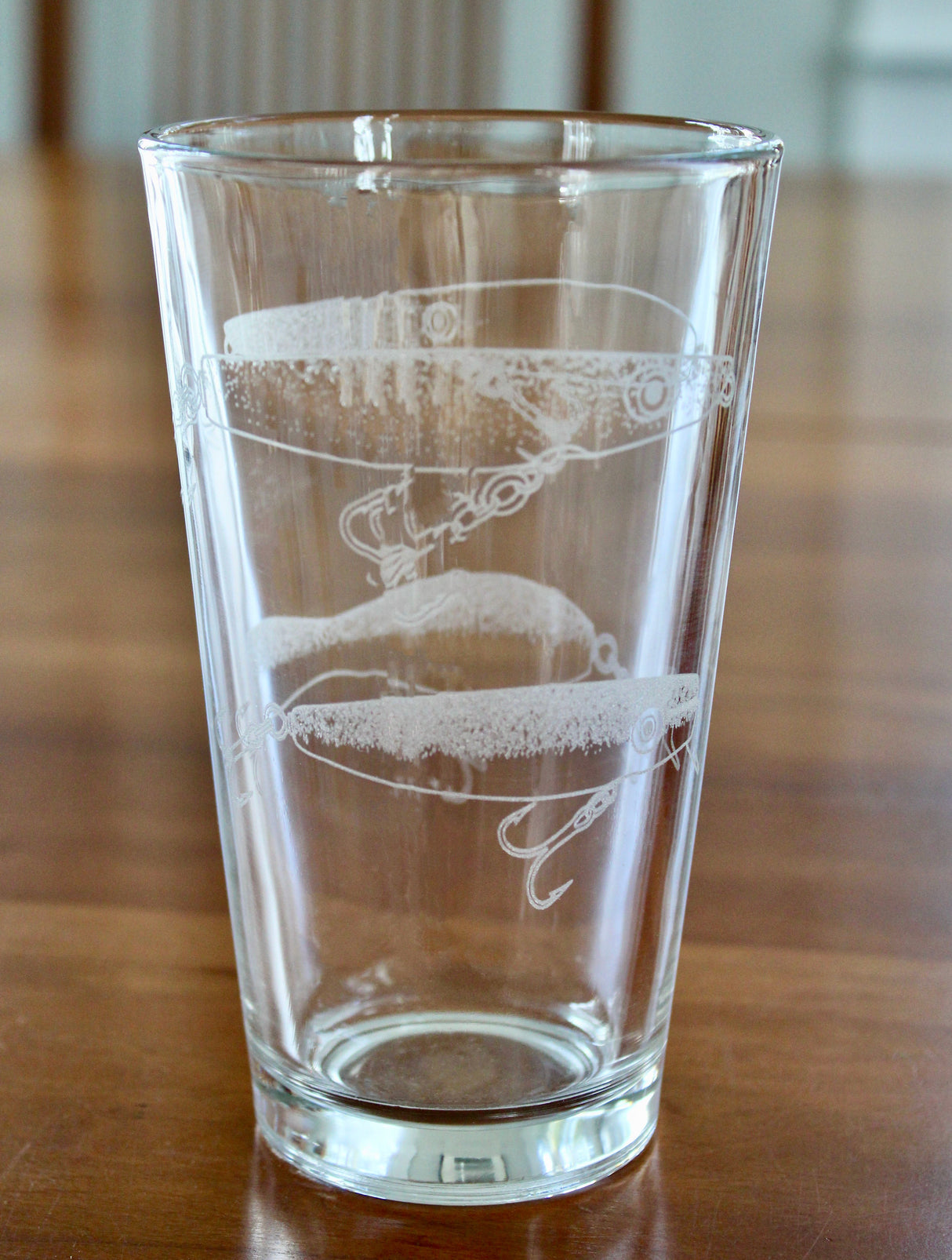 Lure Collection Laser Engraved Glasses - Fishing Plugs - Fisherman Gift