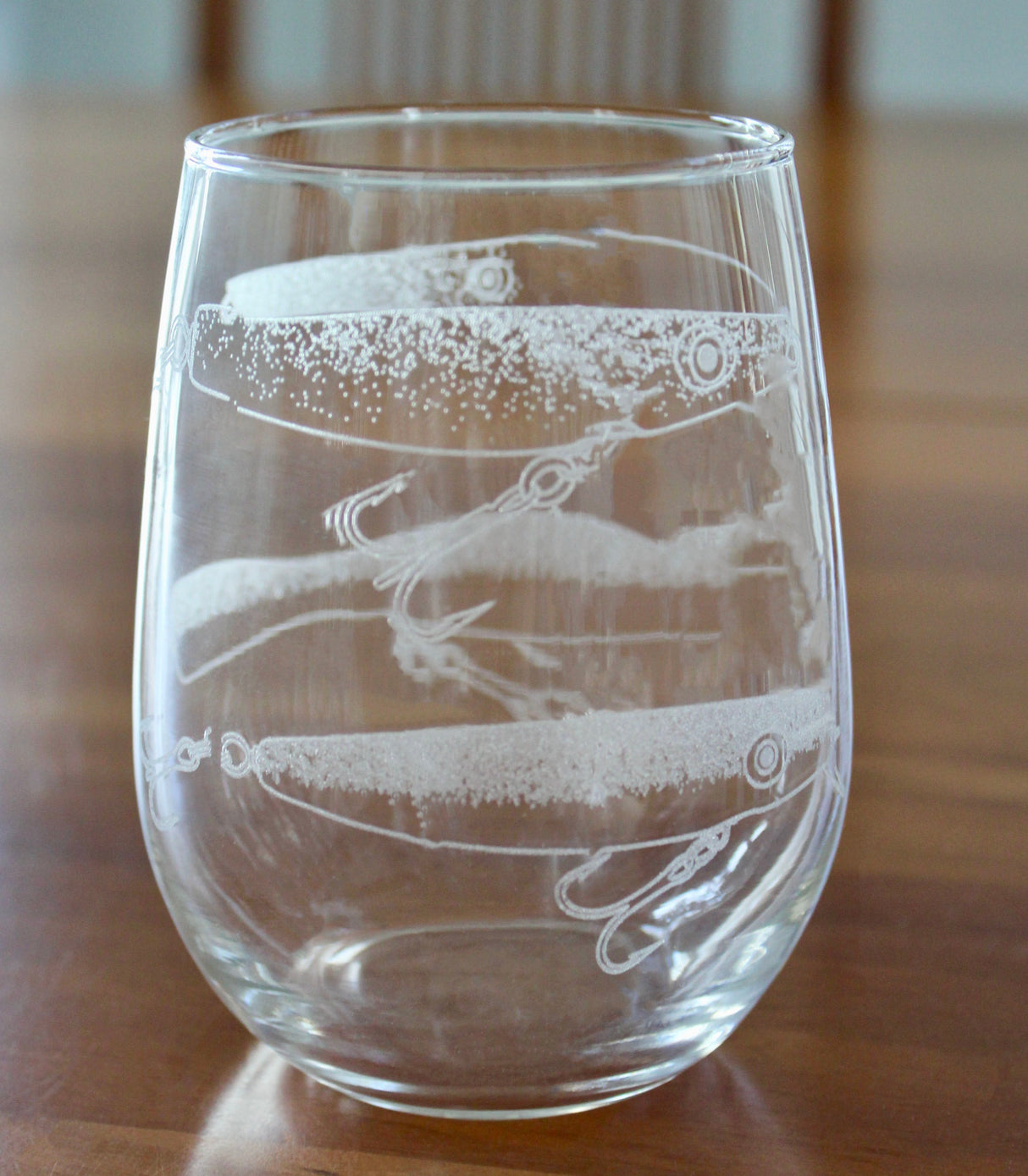 Lure Collection Laser Engraved Glasses - Fishing Plugs - Fisherman Gift