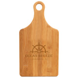 Engraved Bamboo Paddle Cutting Board with Helm