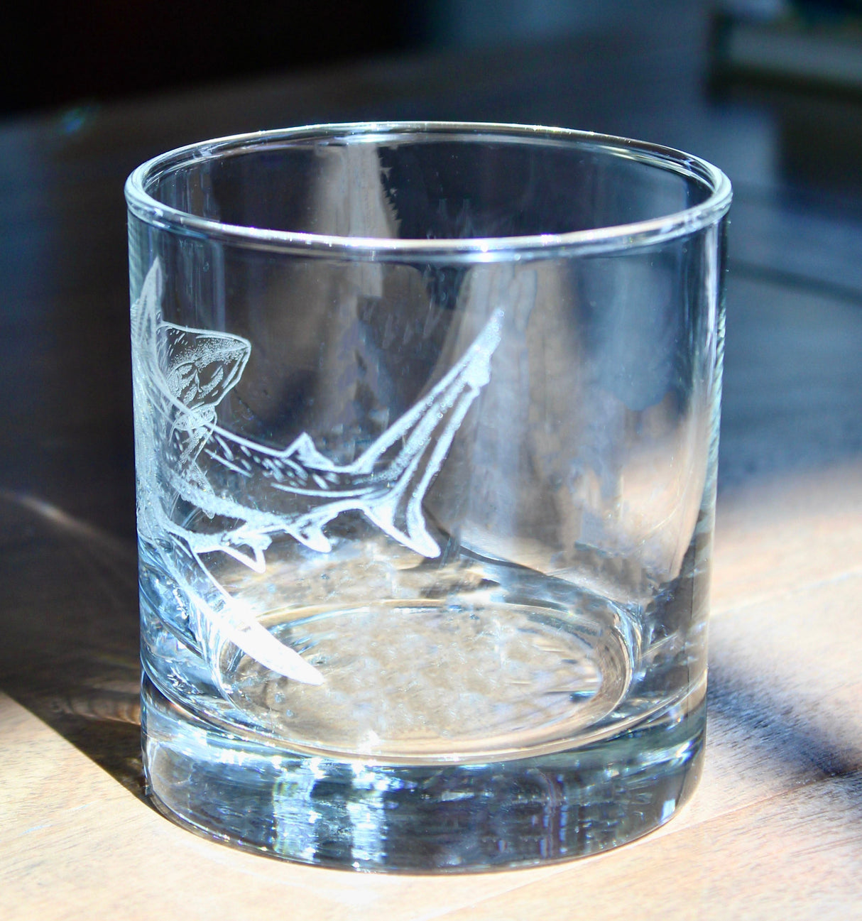 Shark Laser Engraved Glasses - Ocean Gift