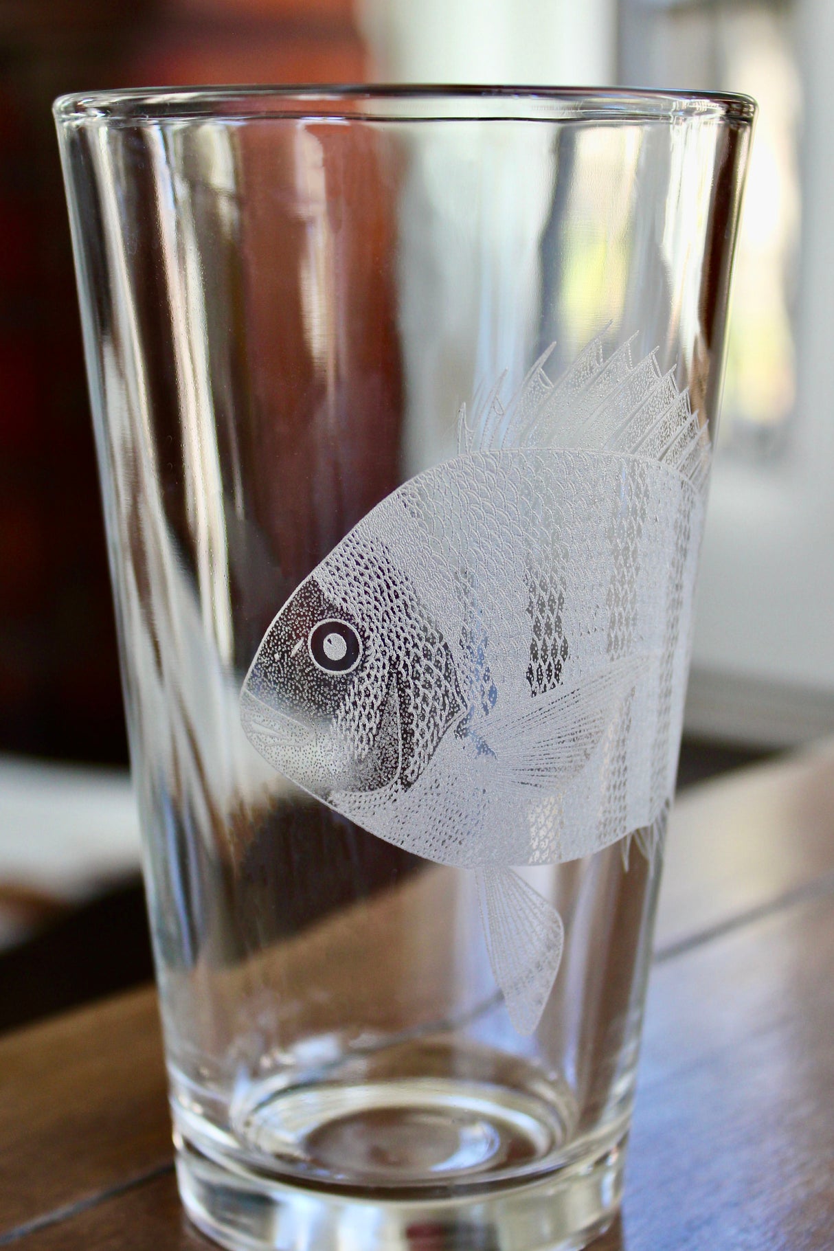 Sheepshead Laser Engraved Glasses - Inshore Fishing Gift