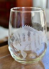 Sheepshead Laser Engraved Glasses - Inshore Fishing Gift