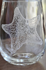 Starfish Laser Engraved Glasses - Sea Creature Gift