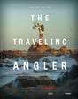 Magazine cover for 'The Traveling Angler' with a person fishing on rocks and ocean waves.