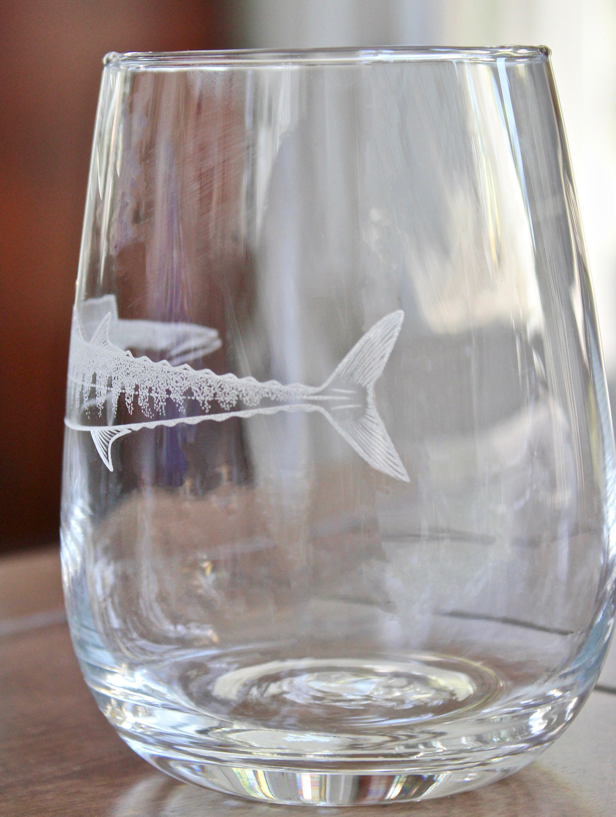 Wahoo Fish Laser Engraved Glasses