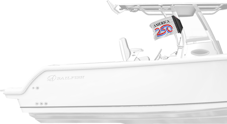 America 250 12"x18" Forever Wave Flag for Boats