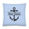 Personalized Decorative Pillow - Boat Name