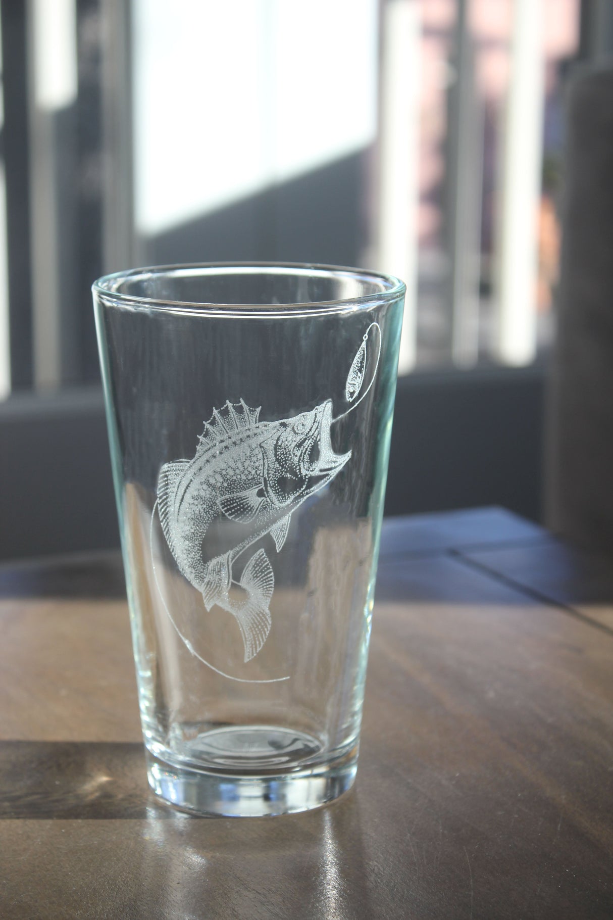 Largemouth (Bigmouth) Bass Fish - Laser Engraved Glasses