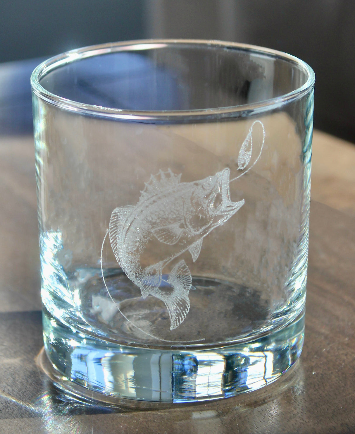 Largemouth (Bigmouth) Bass Fish - Laser Engraved Glasses