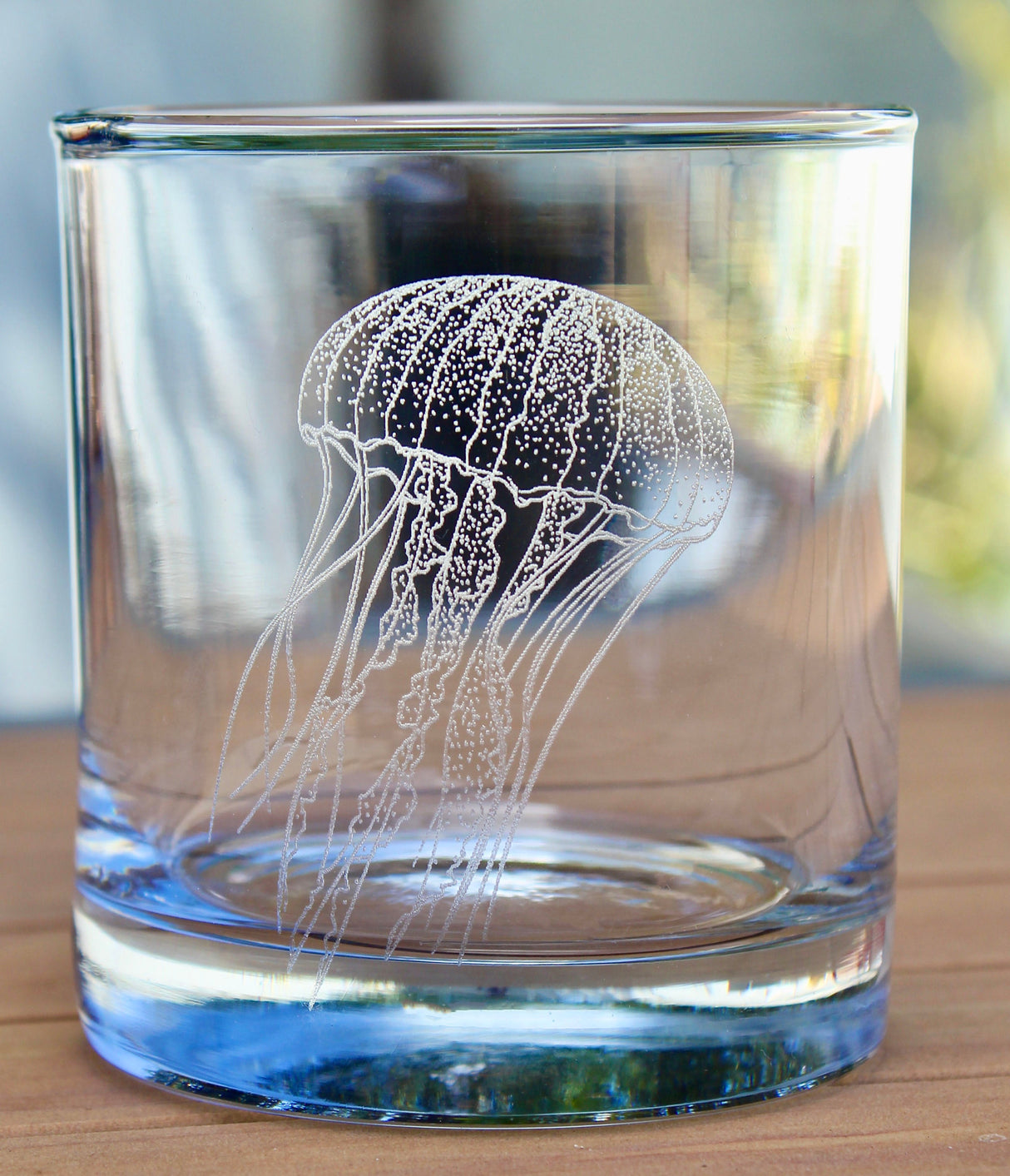 Jellyfish Laser Engraved Glasses - Ocean Creature Gift