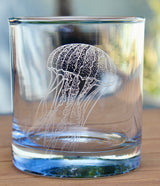 Jellyfish Laser Engraved Glasses - Ocean Creature Gift
