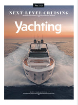 Magazine cover featuring a yacht on the water with 'Yachting' branding.